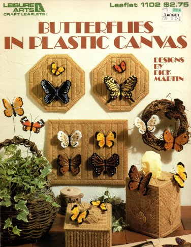 Butterflies in Plastic Canvas Leisure Arts Leaflet 1102