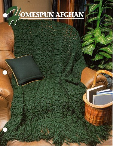 Annie's Crochet Quilt & Afghan Club Pattern Leaflet Homespun Afghan QAC342-02