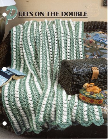 Annie's Crochet Quilt & Afghan Club Pattern Leaflet Puffs on the Double QAC342-03