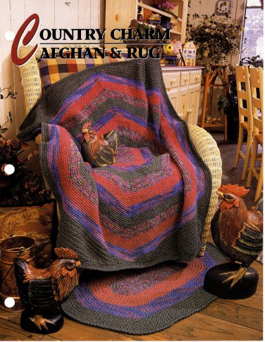 Annie's Crochet Quilt & Afghan Club Pattern Leaflet Country Charm Afghan & Rug QAC337-05