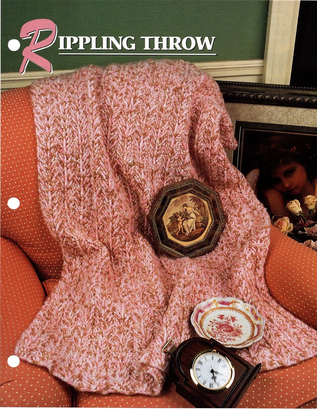 Annie's Crochet Quilt & Afghan Club Pattern Leaflet Rippling Throw QAC338-02