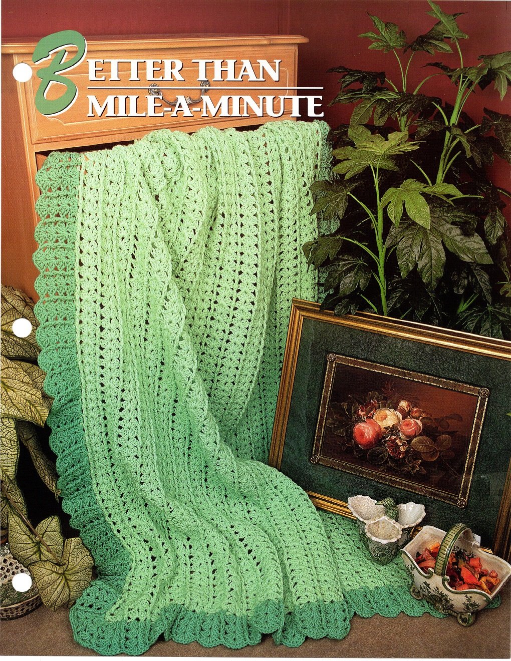 Annie's Crochet Quilt & Afghan Club Pattern Leaflet Better Than Mile-A-Minute QAC338-04