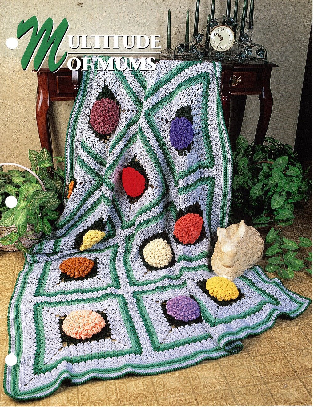 Annie's Crochet Quilt & Afghan Club Pattern Leaflet Multitude of Mums QAC336-01