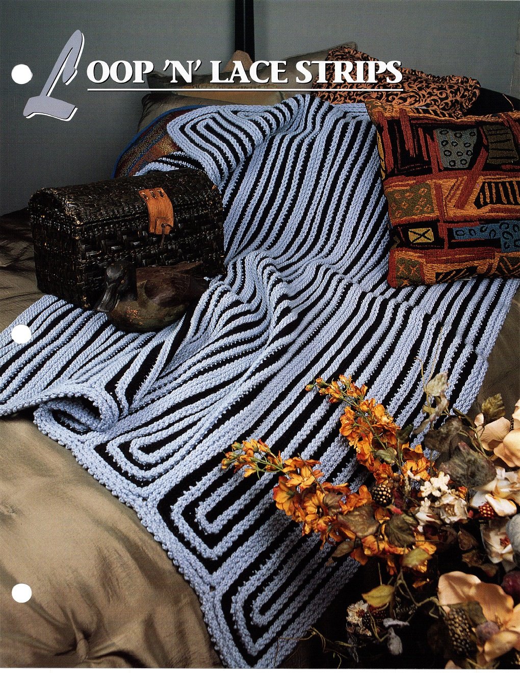 Annie's Crochet Quilt & Afghan Club Pattern Leaflet Loop 'N' Lace Strips QAC338-03