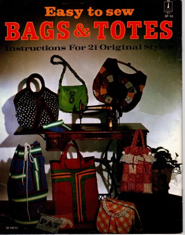 Vtg 70's 1977 Easy To Sew Bags & Totes 1977 Purse Sewing Pattern book -Uncut