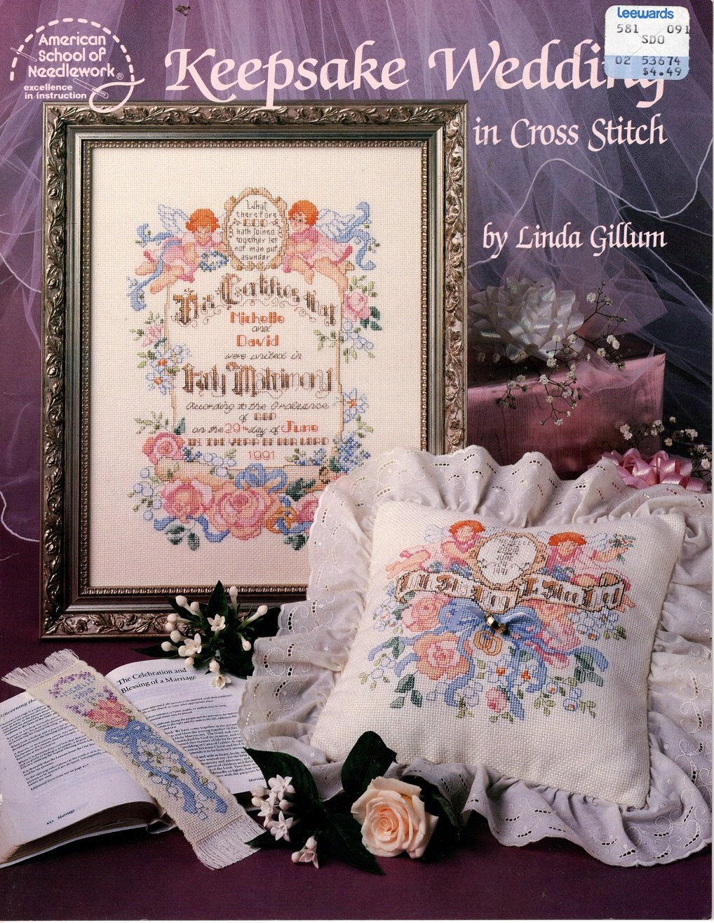 Keepsake Wedding in Cross Stitch Pattern Booklet, Counted Cross Stitch ASN #3553