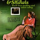 Afghans and Shawls in Broomstick & Haripin Lace Pattern leaflet - Boye 7698
