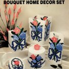 Plastic Canvas Bouquet Home Decor Set Book - Needlecraft Ala Mode Leaflet 162