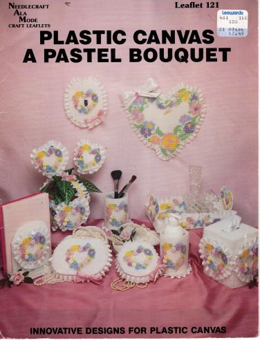Plastic Canvas A Pastel Bouquet Book - Needlecraft Ala Mode Leaflet 121