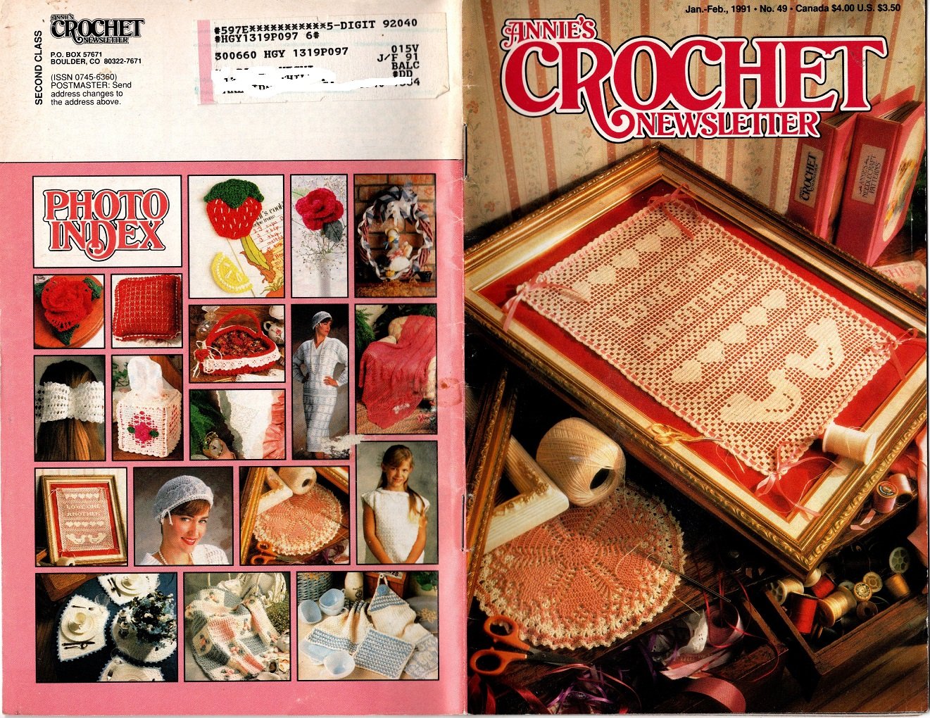 Annie's Crochet Newsletter Jan-Feb 1991 Number 49 Magazine