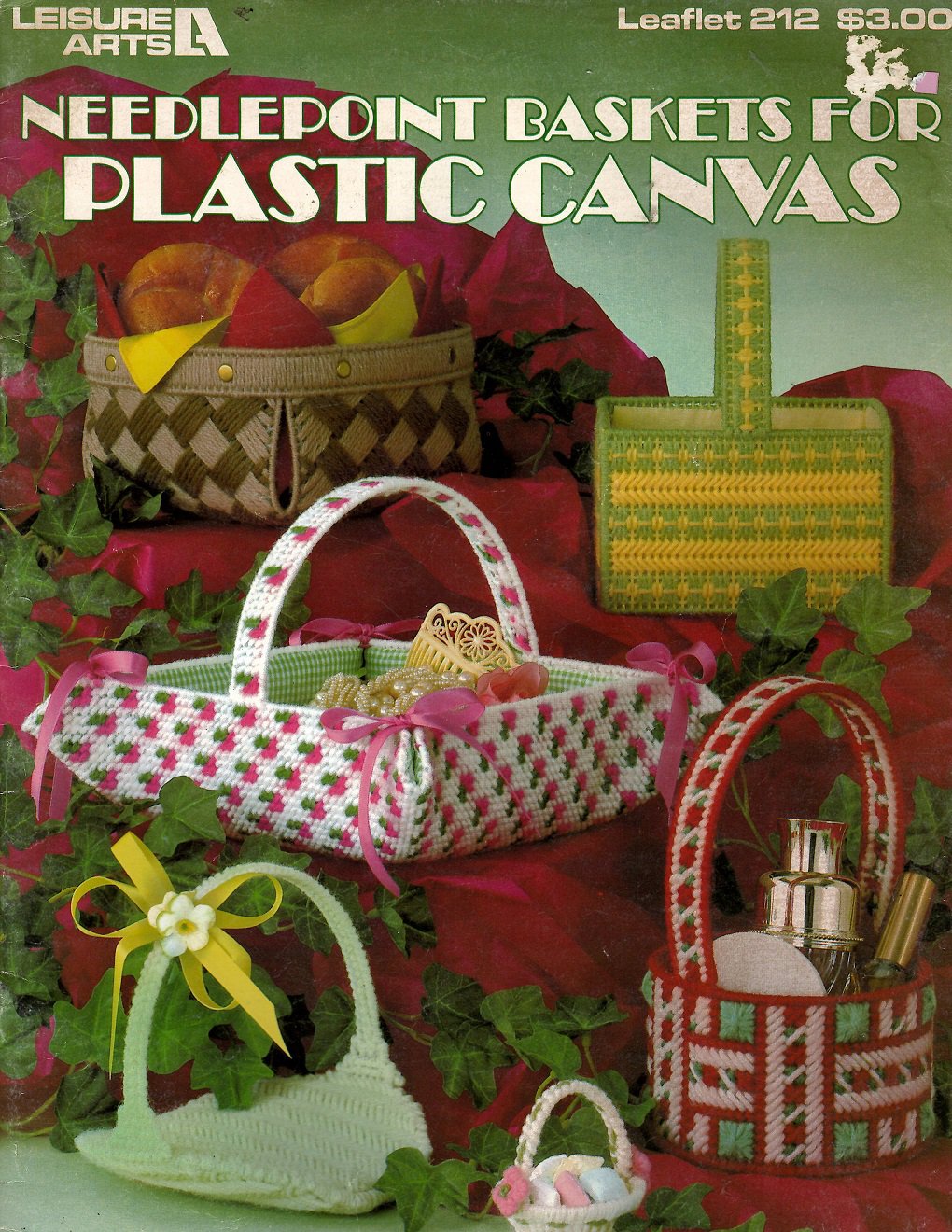 Needlepoint Baskets For Plastic Canvas Pattern Book Leisure Arts