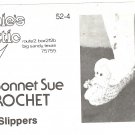Annie's Attic Sunbonnet Sue Crochet Slippers Pattern 52-4