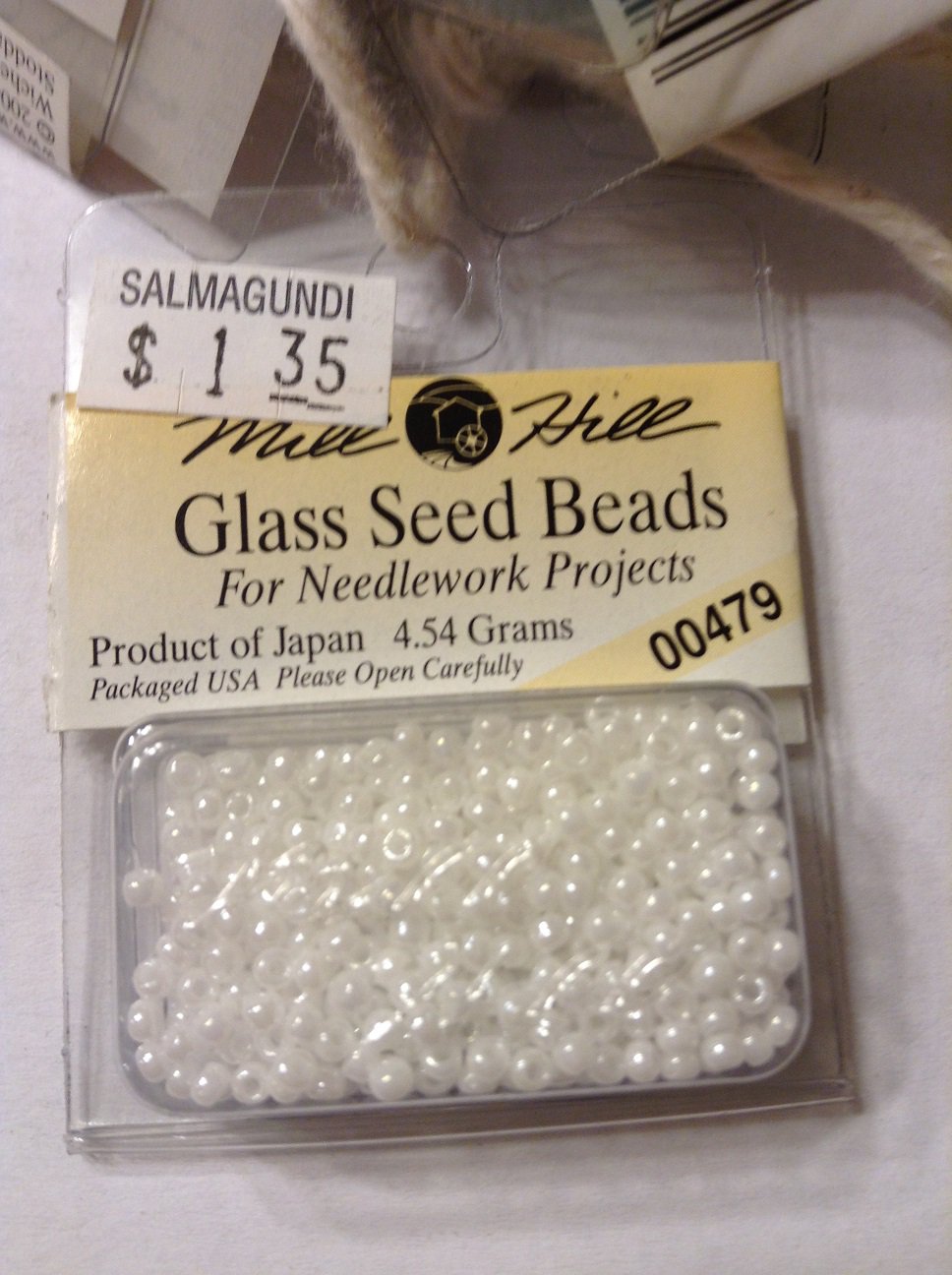 Mill Hill 00479 White Glass Glass Seed Beads 11/0