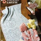 Annie's Crochet Quilt & Afghan Club Pattern Leaflet Bear Baby Layette QAC329-02