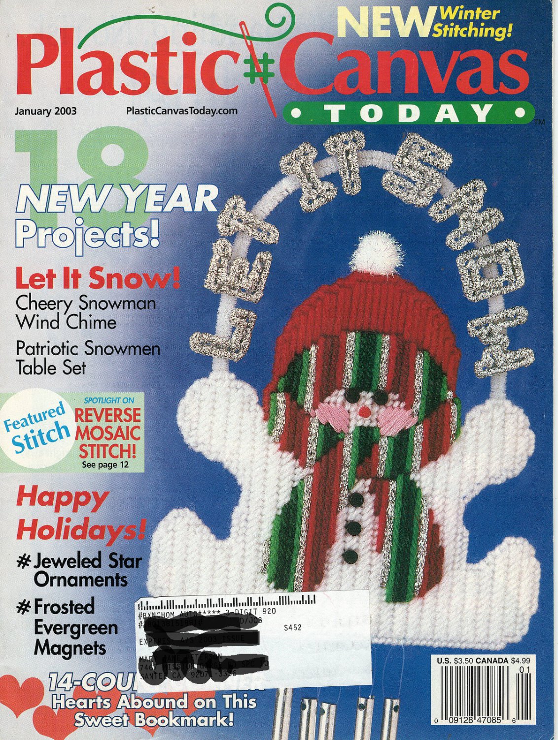 Plastic Canvas Today Magazine - January 2003 - Volume 12 Number 1