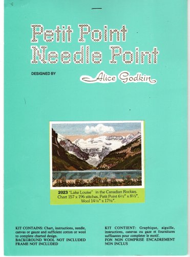 Lake Louise Needlepoint/Cross Stitch Chart from a Petit Point Needle Point by Alice Godkin 2023