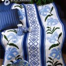 Annie's Crochet Quilt & Afghan Club Pattern Leaflet Blue Lilies Afghan QAC330-01