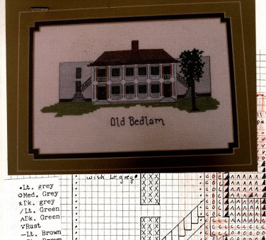 Old Bedlam Cross Stitch Pattern - Prairie Flower Arts & Crafts Leaflet