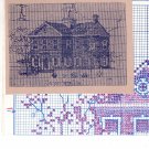 Carpenter's Hall Cross Stitch Pattern - Dorras Designs