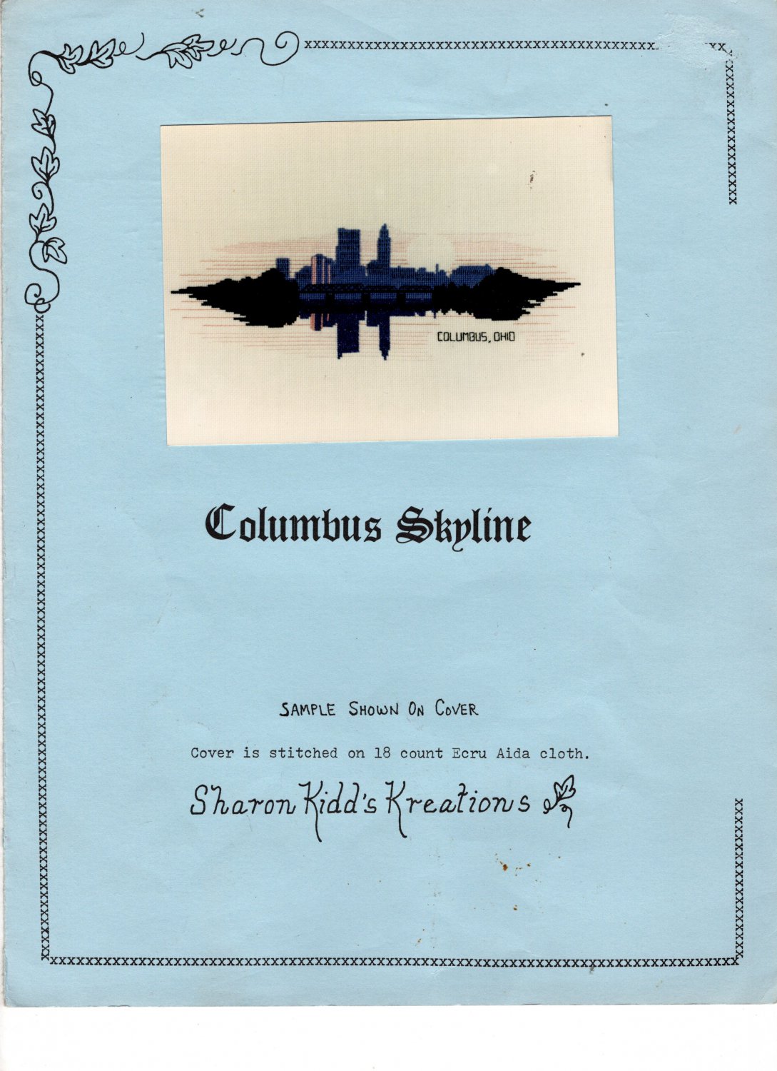 Columbus Skyline Cross Stitch Pattern - Sharon Kidd's Kreations
