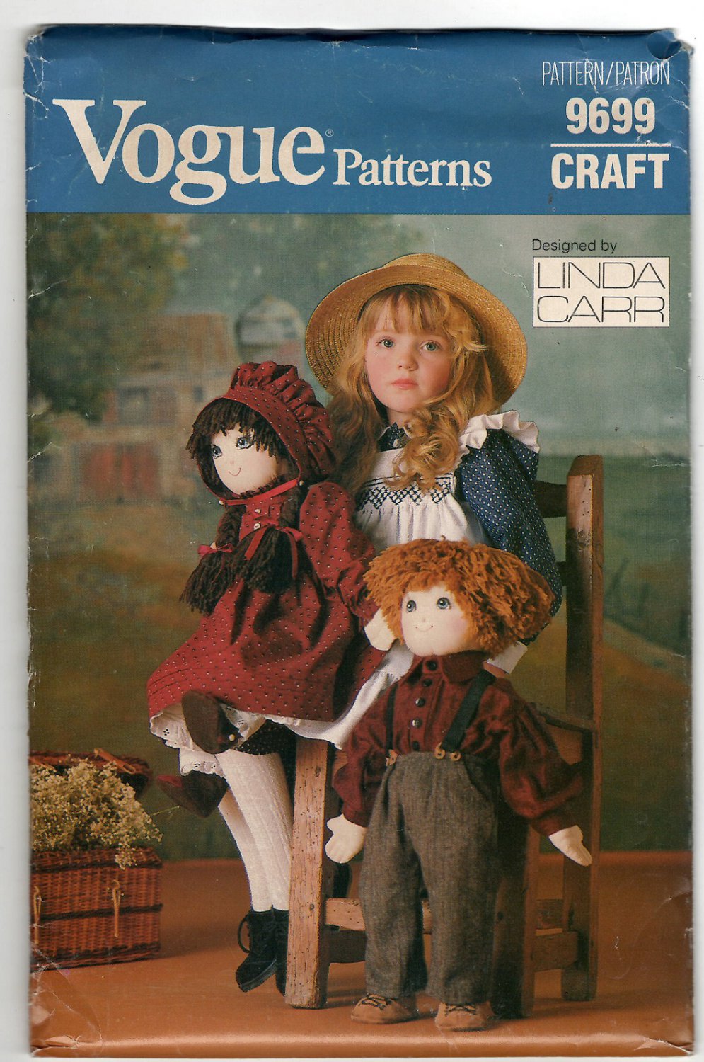 Vogue Patterns 9699 22" Doll and Clothes by Linda Carr Pattern Uncut