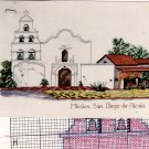 Art Ventures - Mission San Diego de Alcala Cross Stitch or Needlepoint Chart
