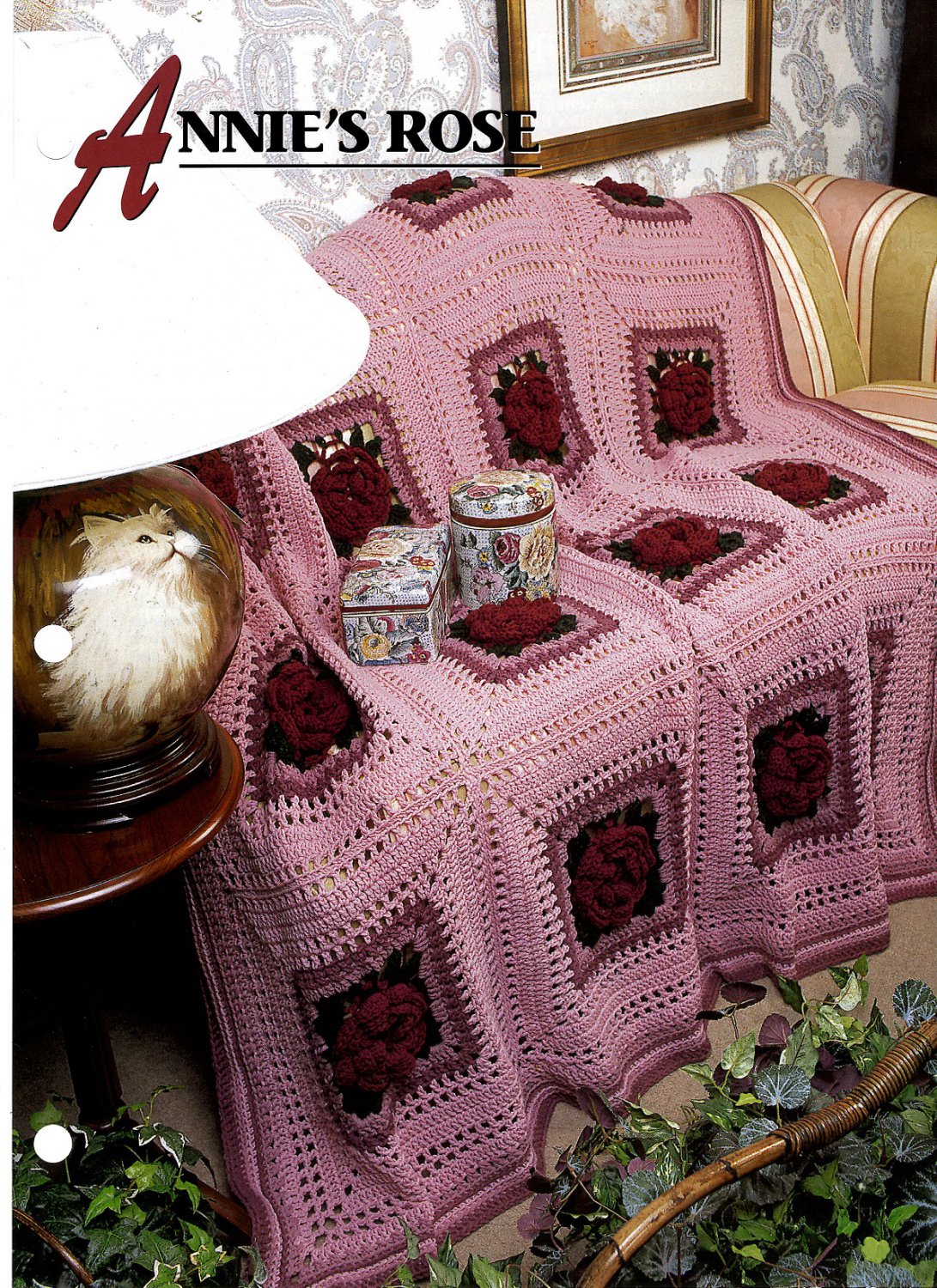 Annie's Crochet Quilt & Afghan Club Pattern Leaflet Annie's Rose QAC330-02