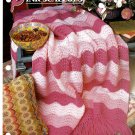 Annie's Crochet Quilt & Afghan Club Pattern Leaflet Pink Scallops QAC330-05