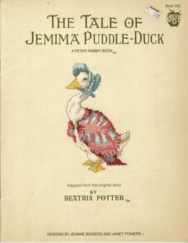 Beatrix Potter Counted Cross Stitch Pattern/The Tale of Jemima Puddle-Duck Green Apple 553