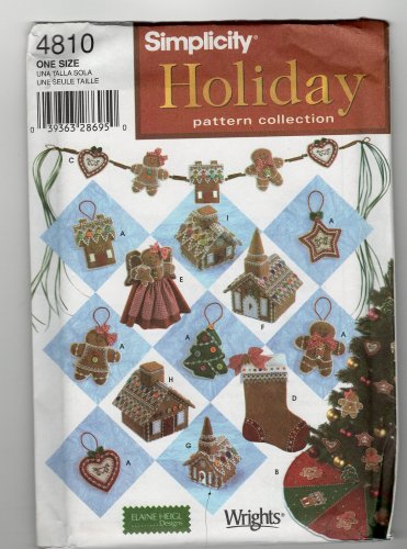 Simplicity 4810 Christmas Decorations Pattern - One Size - Uncut