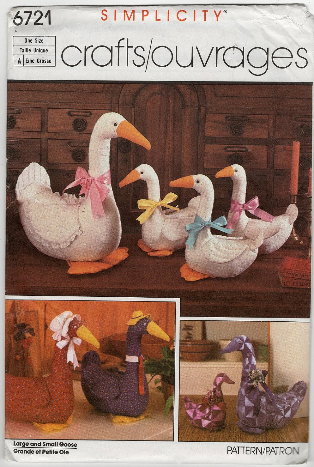 Simplicity Crafts 6721 Large and Small Goose Pattern - Uncut