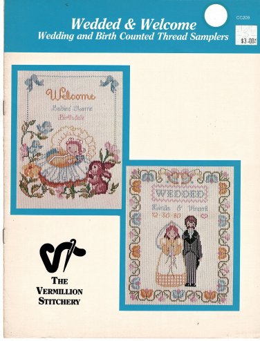 Wedded & Welcome Samplers Cross Stitch Patterns  - The Vermillon Stitchery CC209