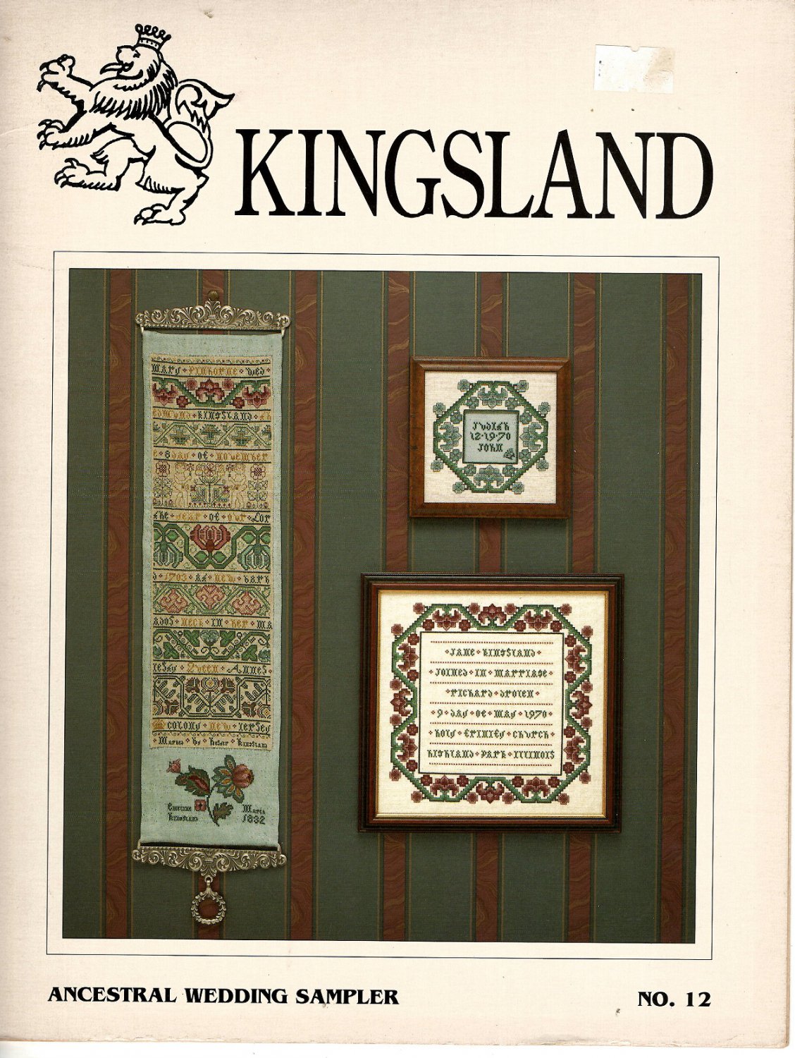 Ancestral Wedding Sampler Cross Stitch Pattern  - Kingsland No. 12