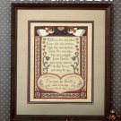 Love Sampler Counted Cross Stitch Pattern Leaflet One man loves one woman LA 440