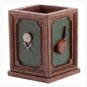 31568 Gold Club and Ball Pen Holder