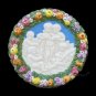 [S118 N] 7,1/2” Della Robbia ceramic plaque ANGELS Hand made in Italy