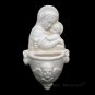 [A33 WH] 4,3/4”X2,3/4” Italian Della Robbia ceramic FONT Madonna with child