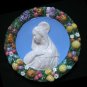 [S60 N] 15,3/4"  Madonna. Italian Della Robbia wall plaque ceramic, italy.