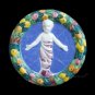 [P05 R] 4,1/4" Della Robbia ceramic plaque BABY IN SWADDLING CLOTHES Hand made in Italy