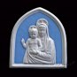 [S37 A] 8,3/4" Italian Della Robbia ceramic plaque Madonna with child
