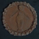[NP 02] 10,1/2" Della Robbia TERRA COTTA plaque BABY IN SWADDLING CLOTHES Hand made in Italy