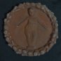 [NP 02] 10,1/2" Della Robbia TERRA COTTA plaque BABY IN SWADDLING CLOTHES Hand made in Italy