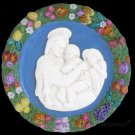 [S17 N] 17,3/4" Italian Della Robbia Virgin w child & baby St.John (Madonna of the chair) ceramic