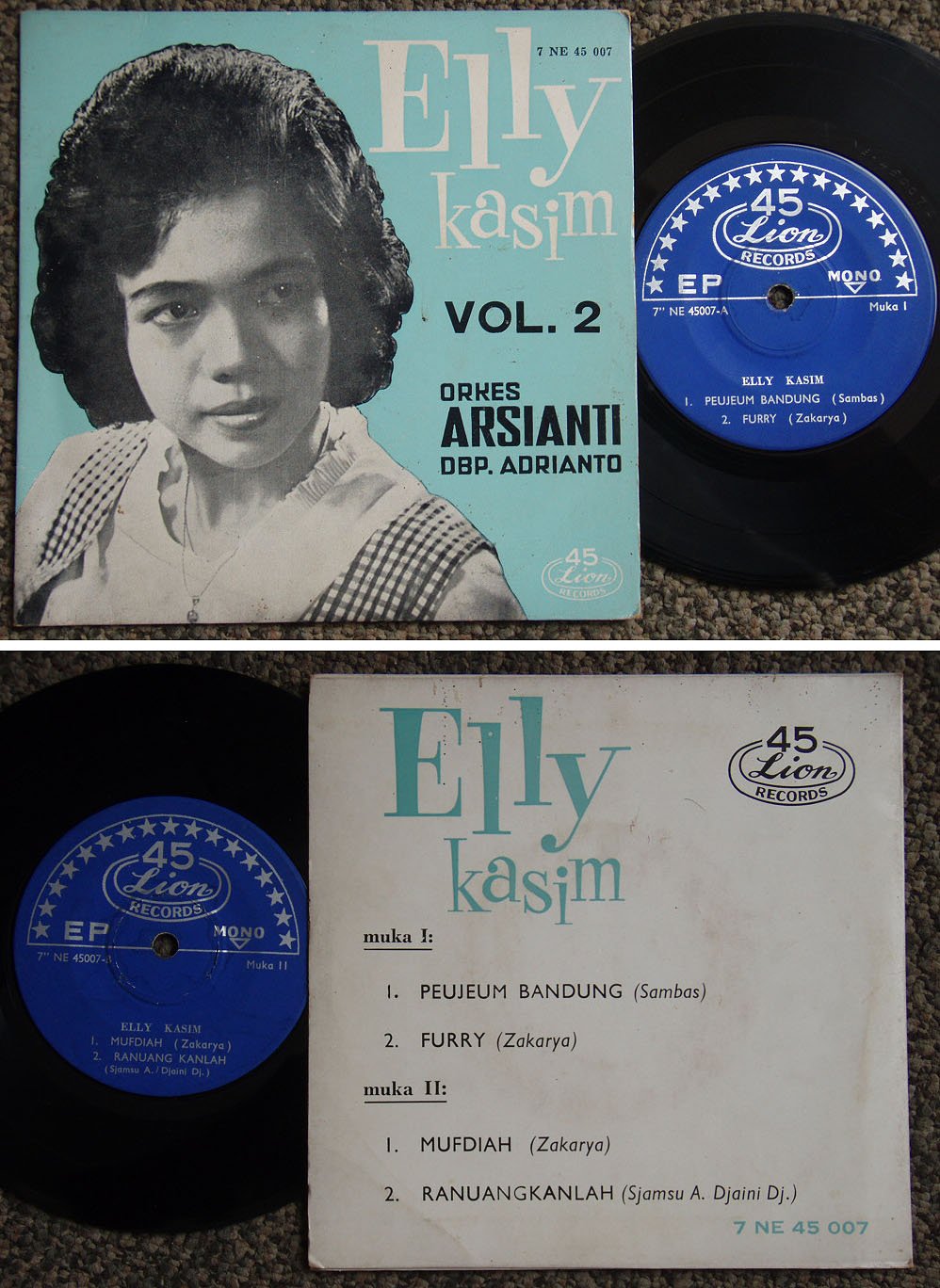 Indonesia ELLY KASIM Malay pop beat EP #45007 (590)
