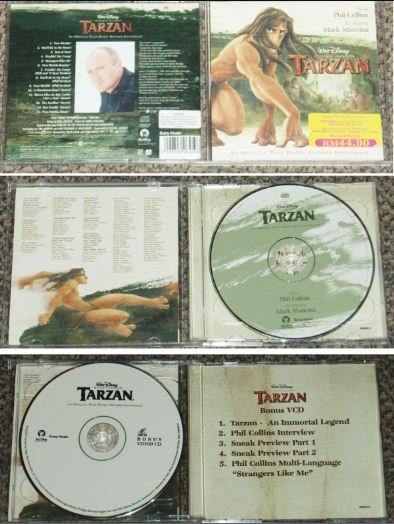 Malaysia Phil Collins Disney TARZAN + bonus VCD & CD 606459 (14)