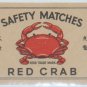 3 diff Asian Matchbox label- Red and Green Crab #MA2-(Z1)