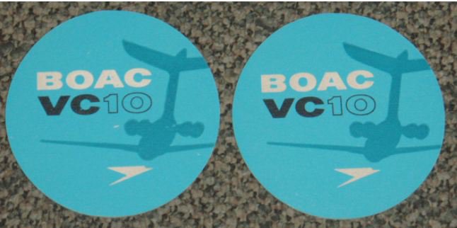 2 BOAC VC10 Airlines coasters #U-(Z1)