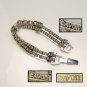 AVON Vintage Panther Link Bracelet Silvertone Fluid