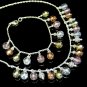 Sterling Silver Crystal Dangle Beads Necklace Bracelet