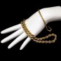 MONET Vintage Necklace Thick Goldtone Rope Bracelet Married Set